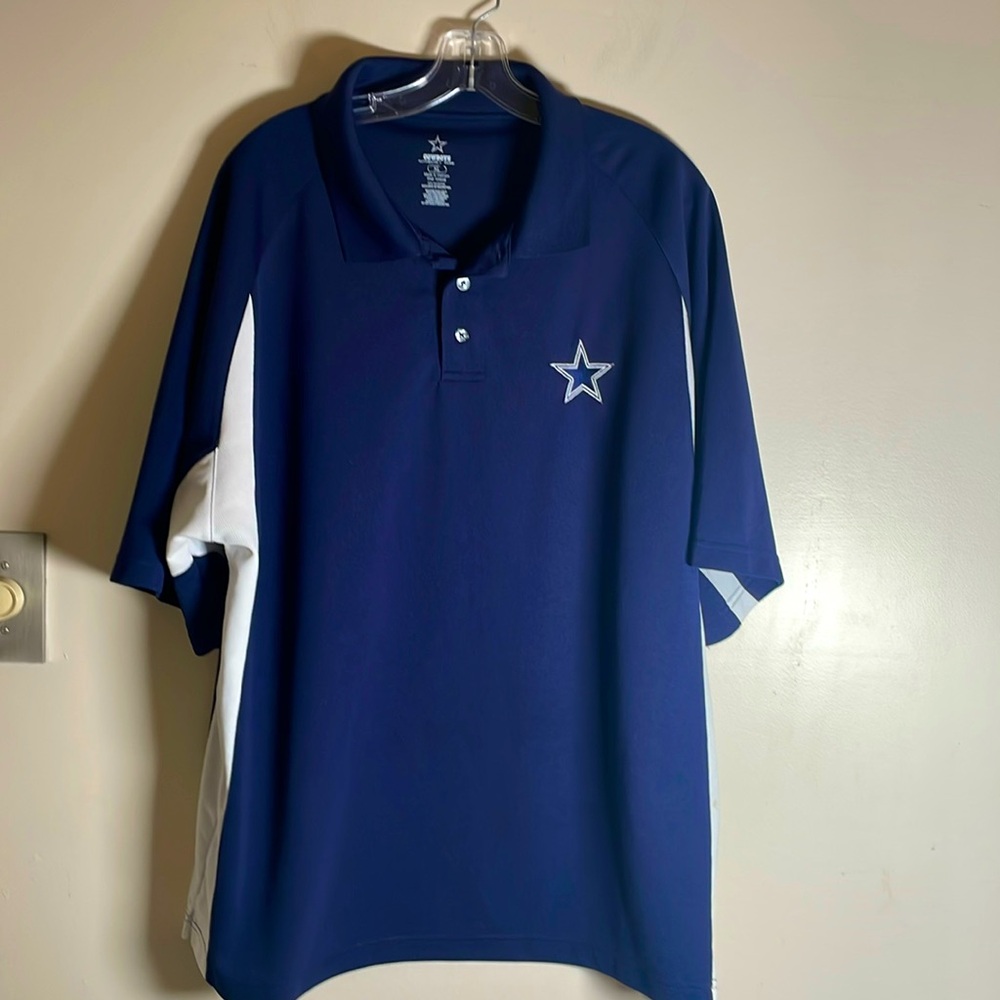Dallas Cowboys Men’s Polo Shirt navy blue white size XL